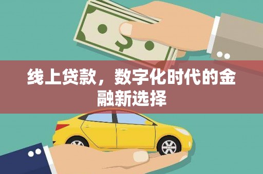 民乐线上贷款，数字化时代的金融新选择