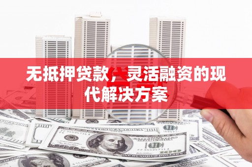 民乐无抵押贷款，灵活融资的现代解决方案